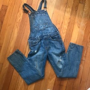 GAP Distressed Jean Overalls